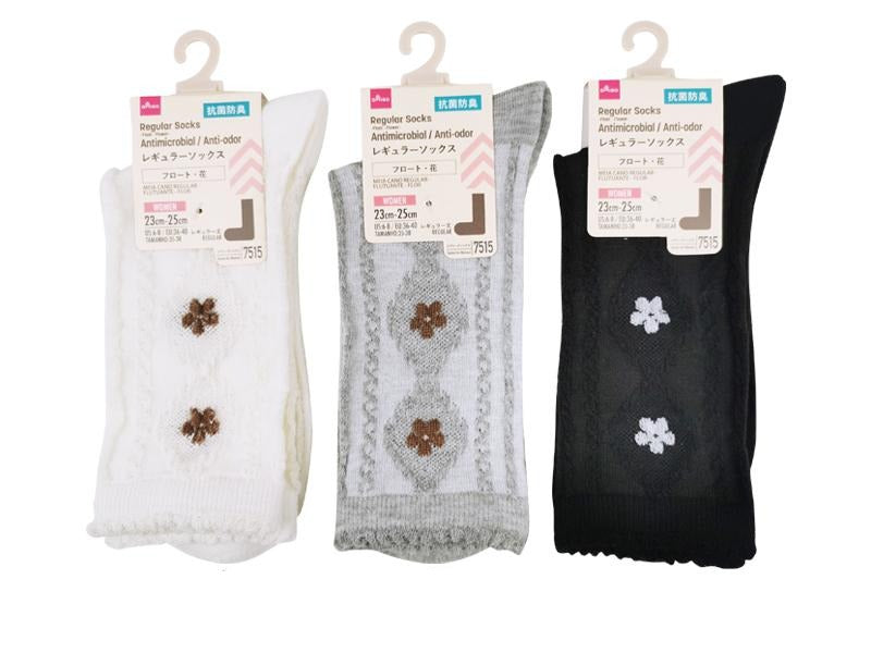 Regular Socks (Antibacterial Deodorant, Float, Flower)