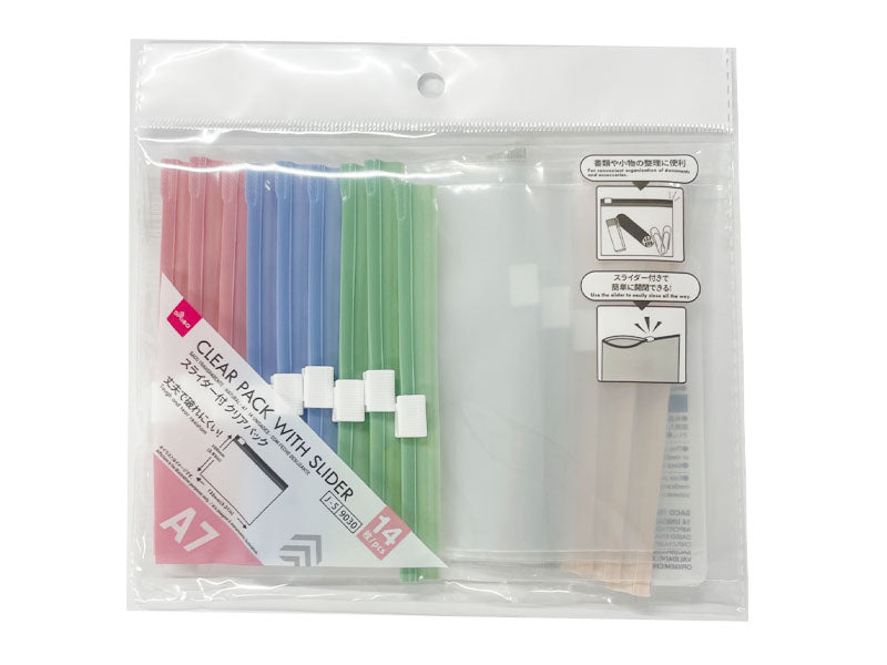 Clear Pack (Natural, A7, 14 Pieces, with Slider)