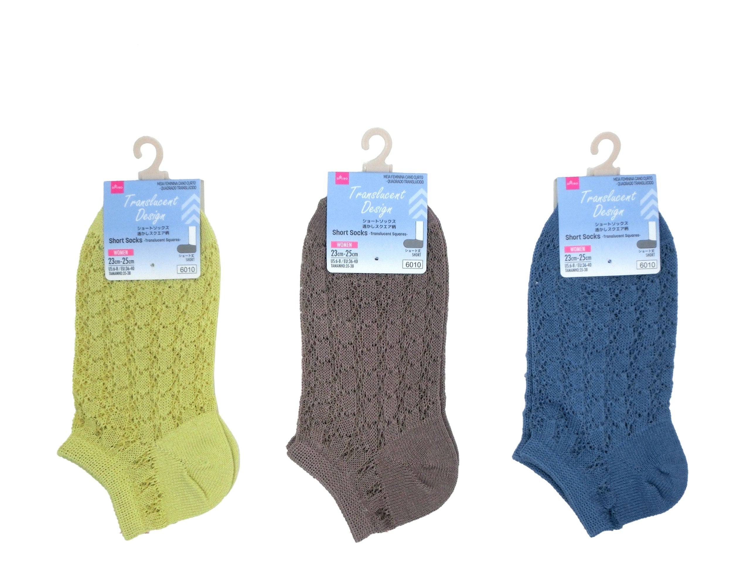 Short Socks (Lace Square Pattern)