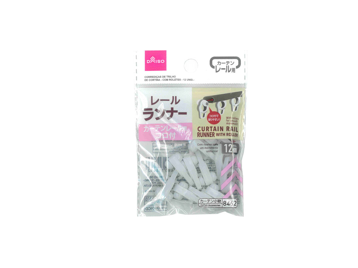 Curtain Rail Runner (with Rollers, 12 Pieces)