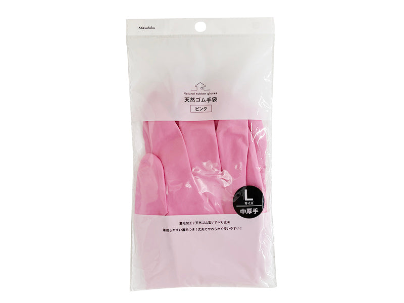 Natural Rubber Gloves (L Size, Medium Thickness)