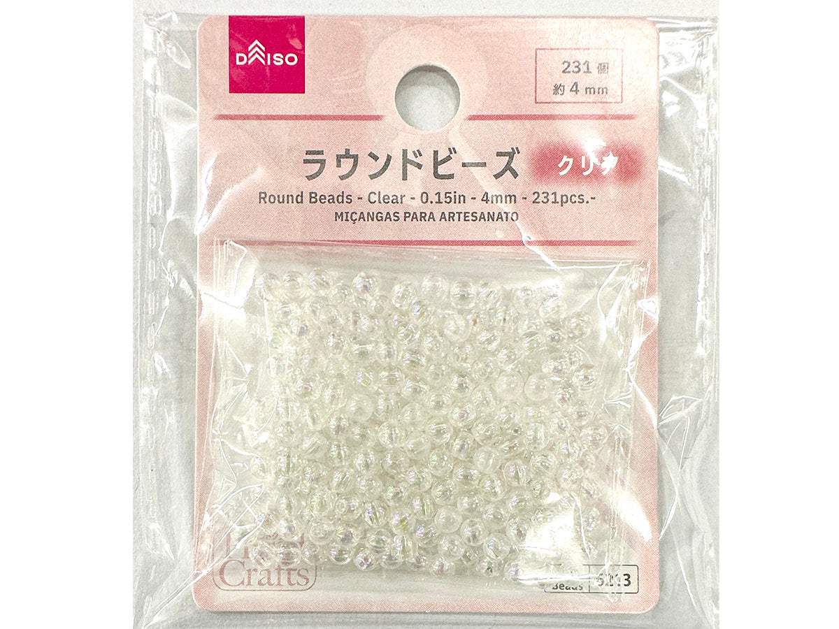 Round Beads (Clear, 231 Pieces)