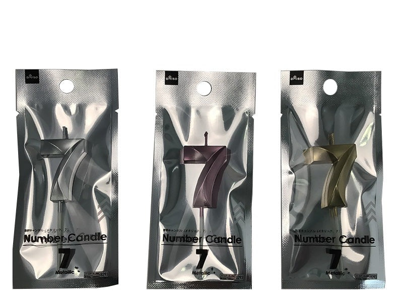 Number Candle (Metallic, 7)