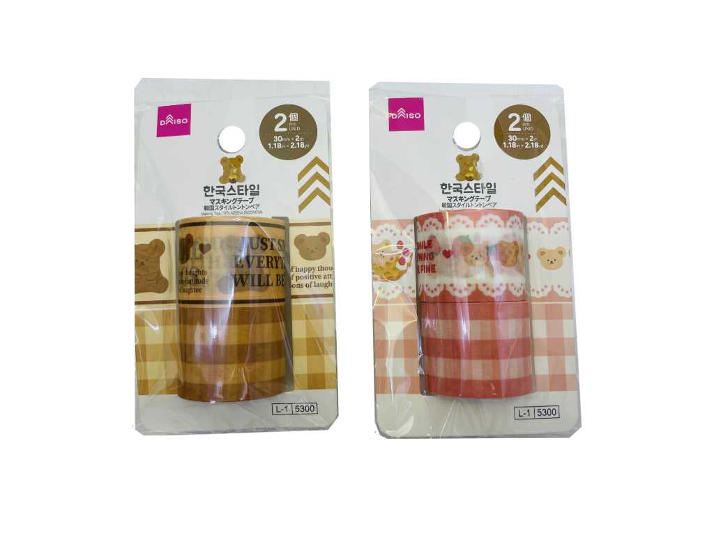 Masking Tape (Korean Style Tonton Bear, 2 pcs)