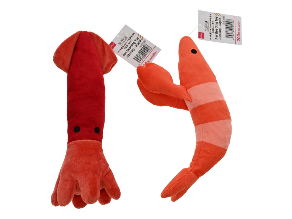 Pet Shaka Shaka Toy (Shrimp, Squid)