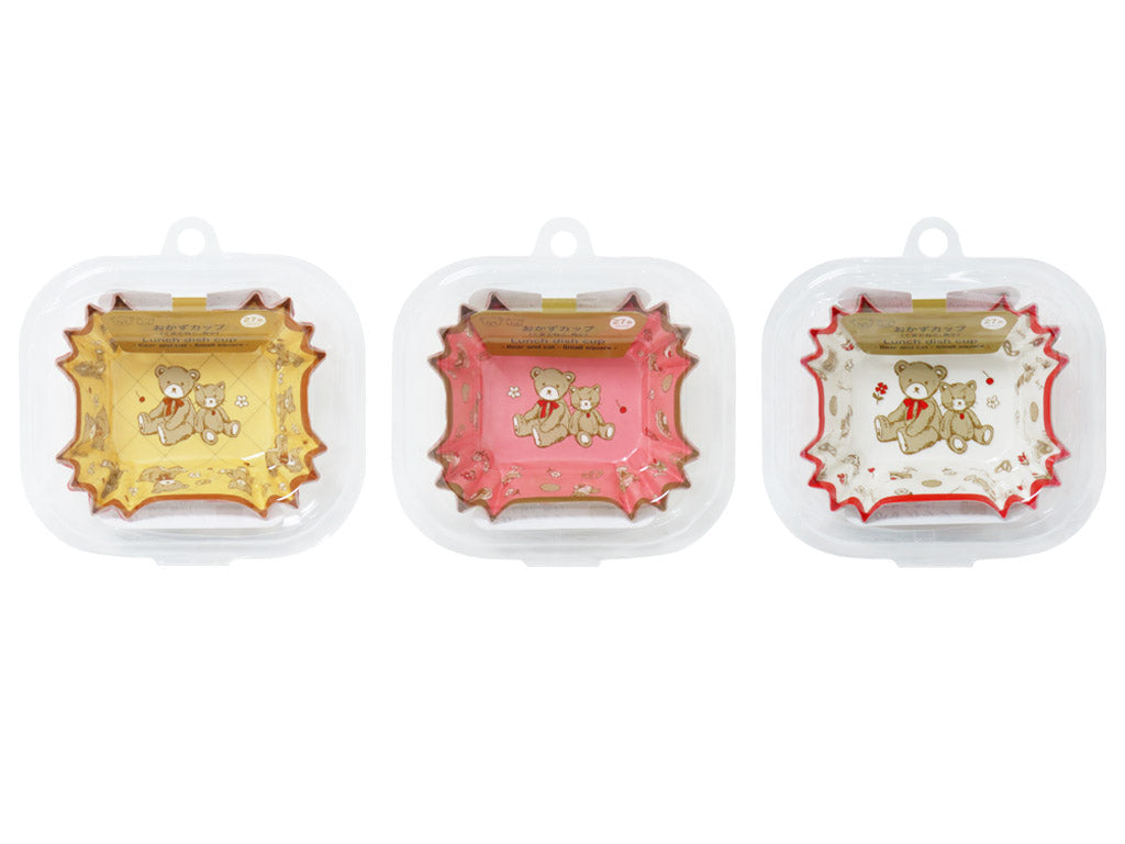 Side Dish Cups (Bear & Cat, Small Square, 27 Pieces)