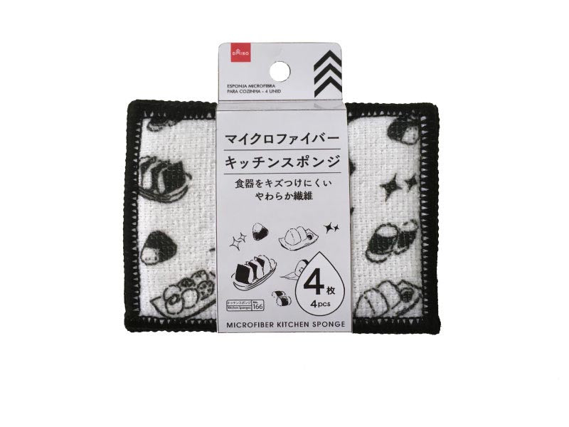 Microfiber Kitchen Sponge (4 Pieces)