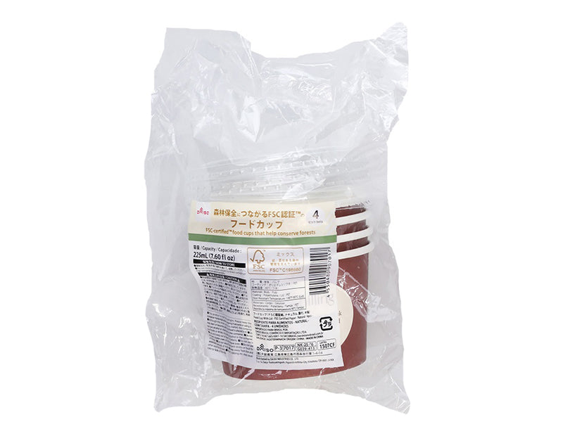 Food Cup (FSC Certified Paper, Natural, with Lid, 4 pieces)