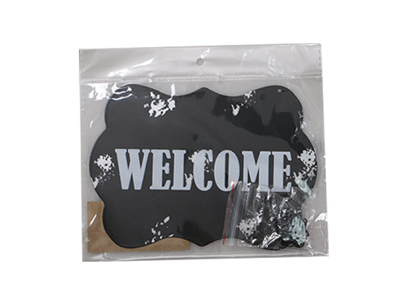 Steel Welcome Plate (Black)