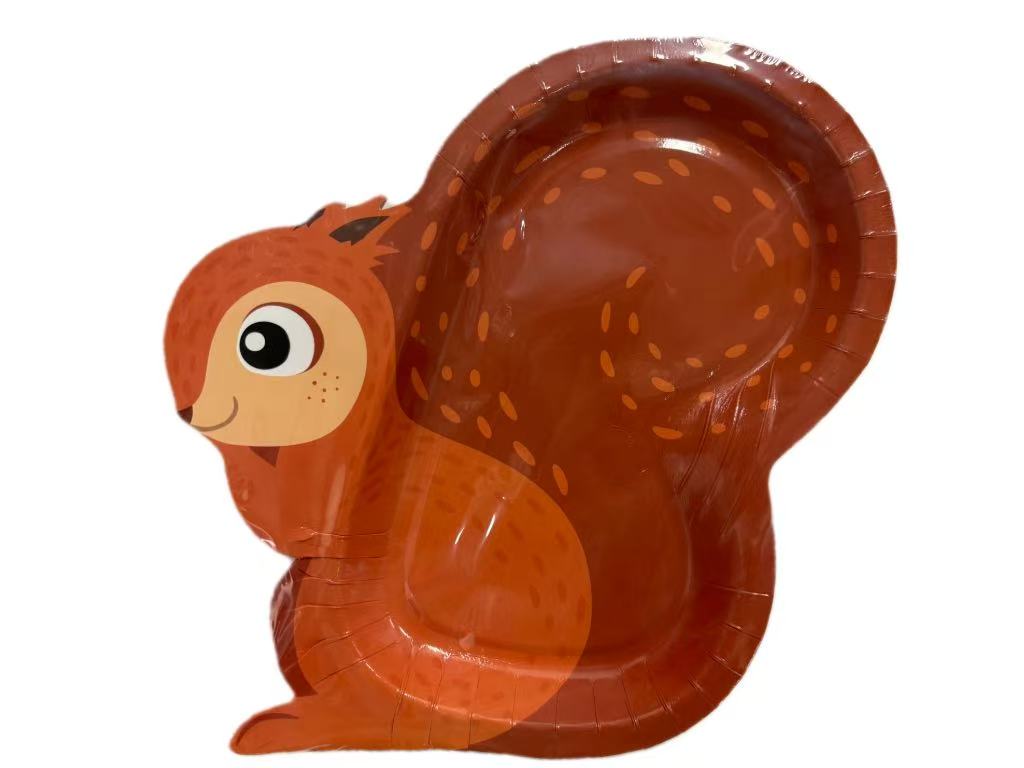 Paper Plate (Squirrel, 5 Pieces)
