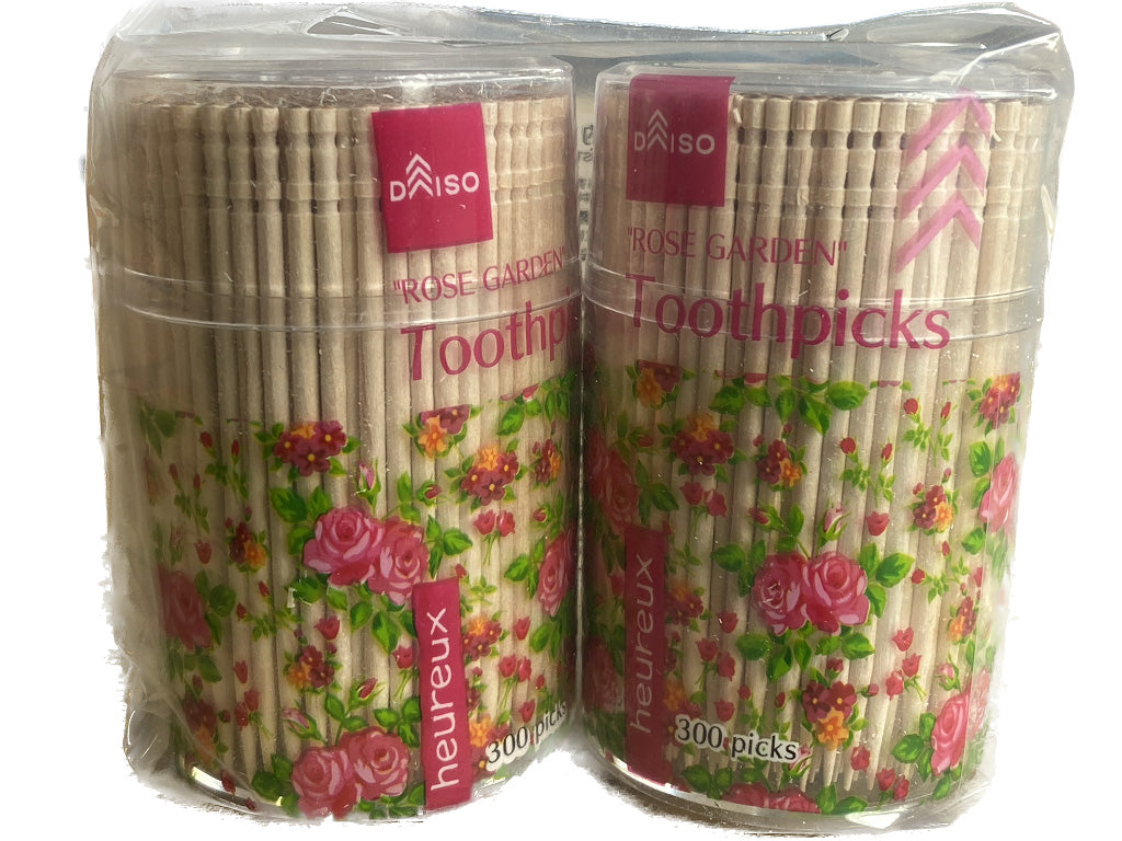 Toothpicks (Rose Garden, 300 Pieces x 2 Packs)