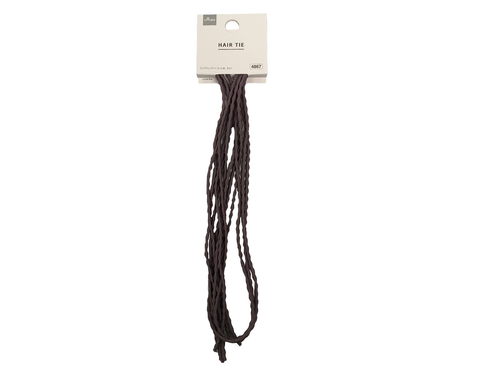 Long Wave Hair Rubber Bands (3 Pieces, Mocha)