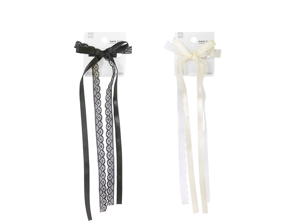 Lace Long Ribbon Hair Clip