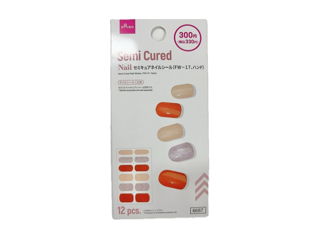 Semi-Cure Nail Stickers (FW-17, Hand)