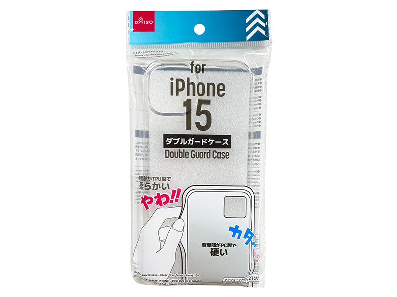 Double Guard Case (for iPhone, 15, Clear)