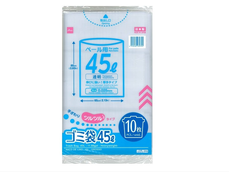Trash Bags (Transparent, 10 Sheets, Thick Type)