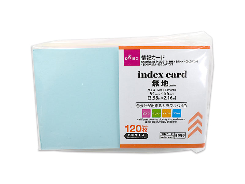 Information Cards (Color, Blank, 120 Sheets)