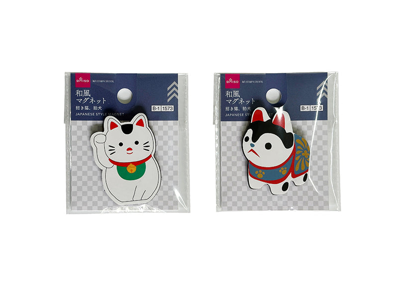Japanese Style Magnet (Lucky Cat, Guardian Dog)