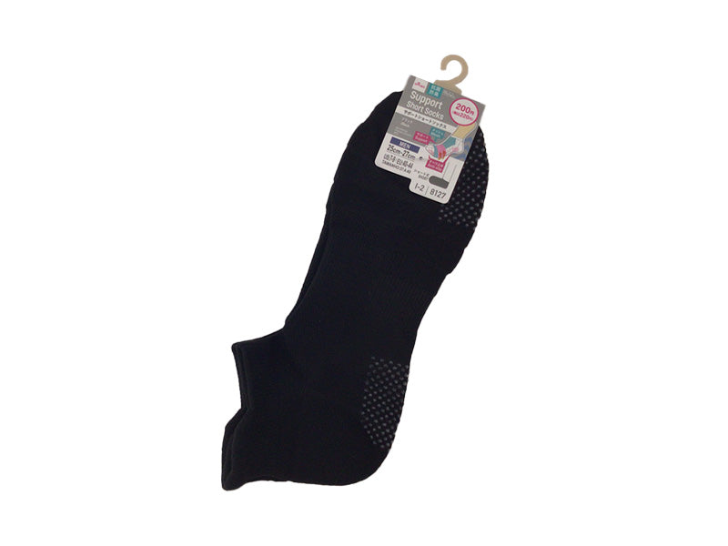 Support Short Socks (Antibacterial Deodorant, Black)