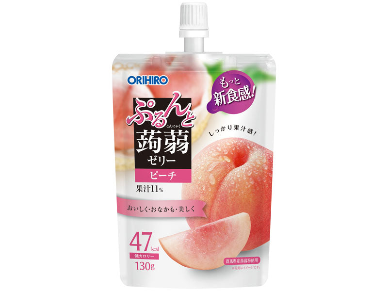Orihiro Purun Konjac Jelly Standing Peach 130g