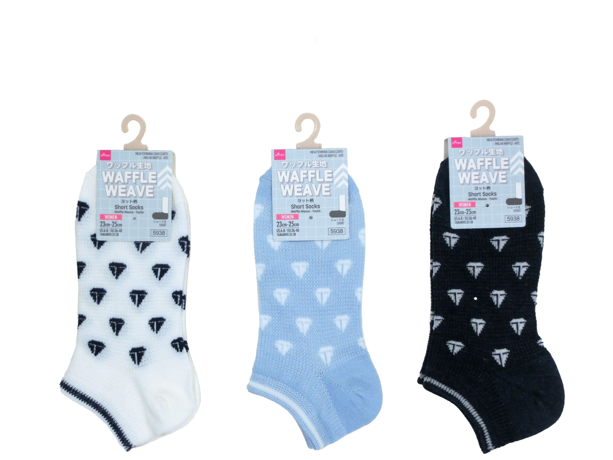 Short Socks (Waffle Fabric, Yacht Pattern)