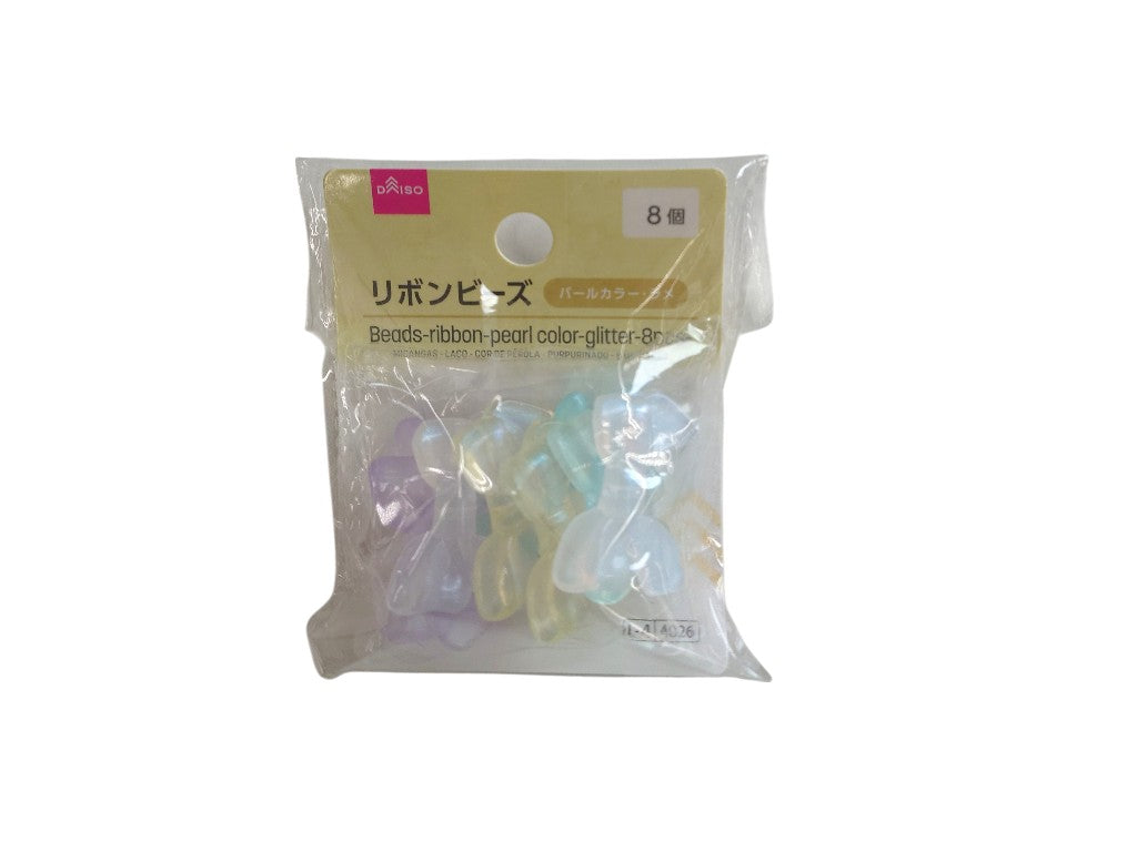 Beads (Ribbon, Pearl Color, Glitter, 8 pcs)