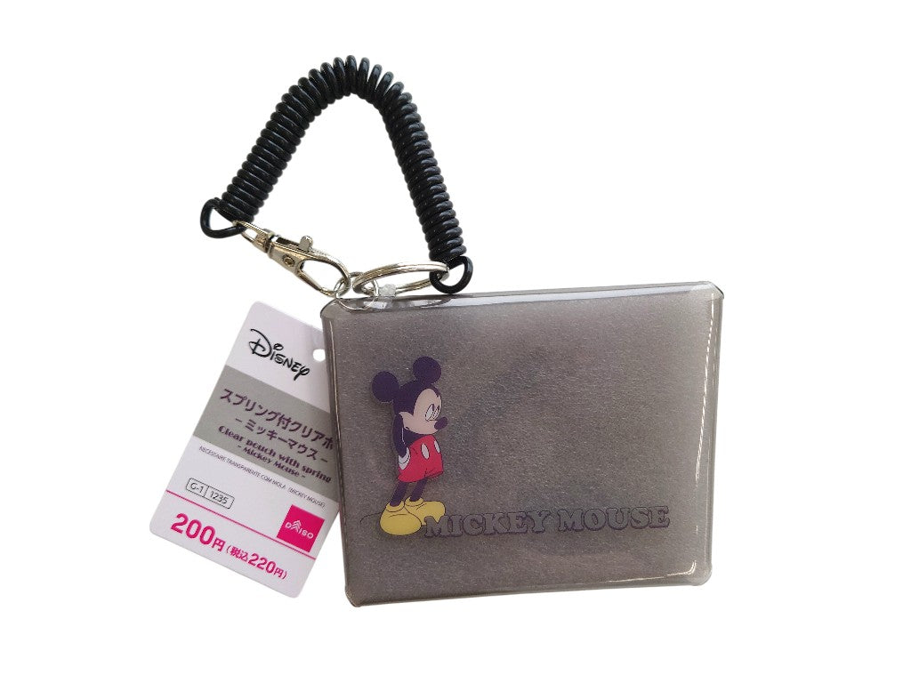 Spring-Loaded Clear Pouch (Mickey Mouse)