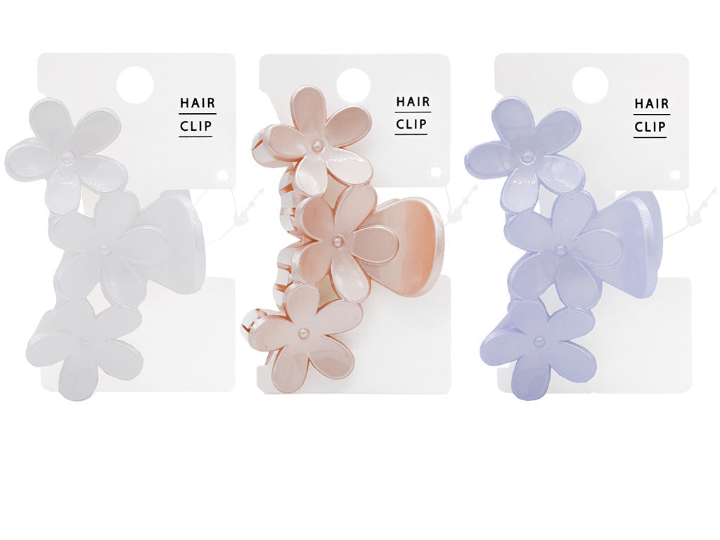 Glossy & Pearl Flower Hair Clip