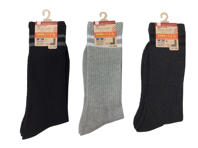 Pile Regular Socks (Line, Moisture Absorbing Heat)