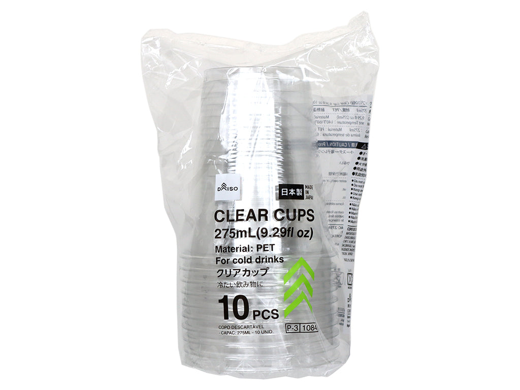 Clear Cups (10 pieces)
