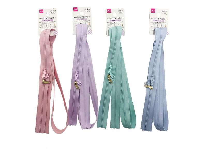 Multi Long Zipper (Muted Colors)
