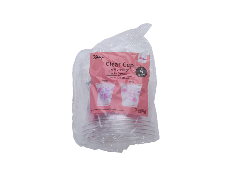 Clear Cups, 4 pieces, Sakura CG (Mickey & Minnie)