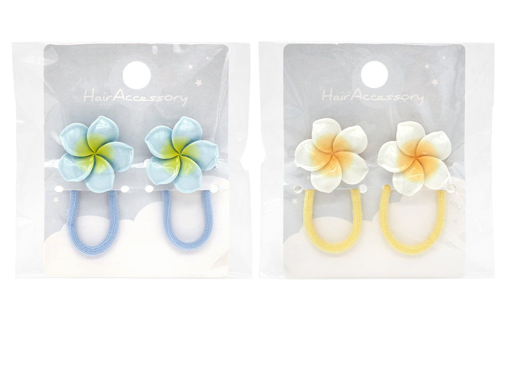 Hair Pony Set (Plumeria)