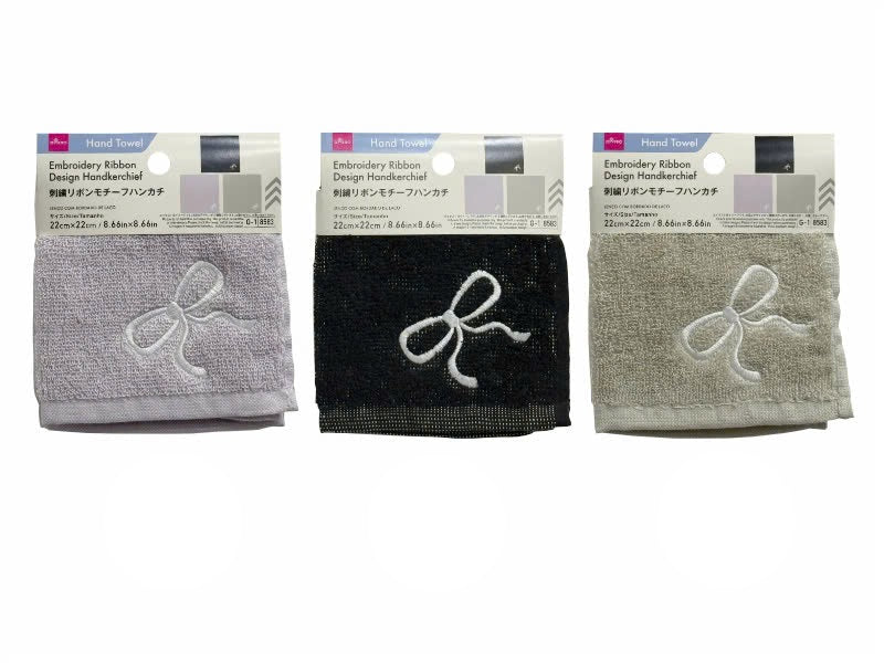 Embroidered Ribbon Motif Handkerchief