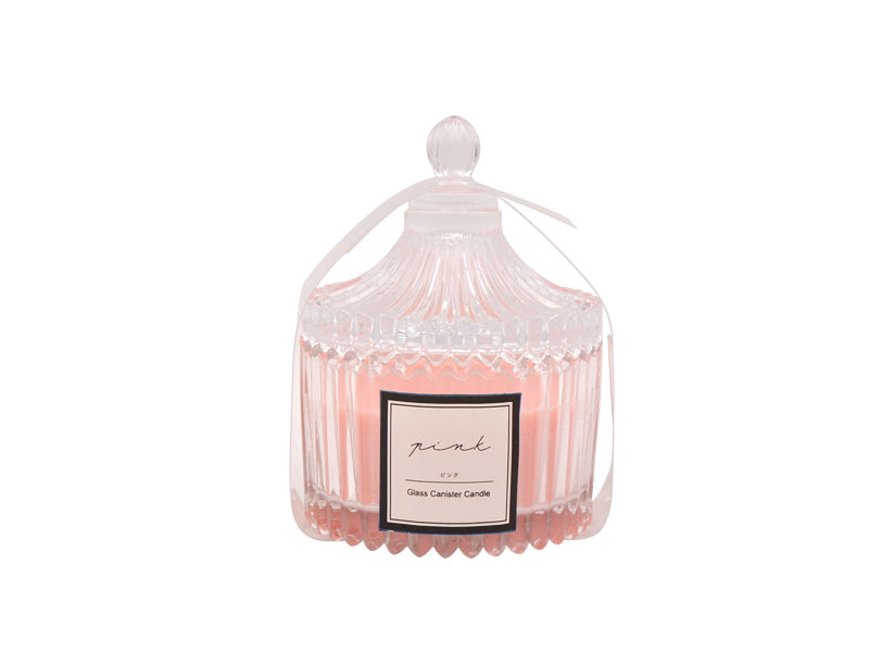 Glass Canister Candle (Pink)