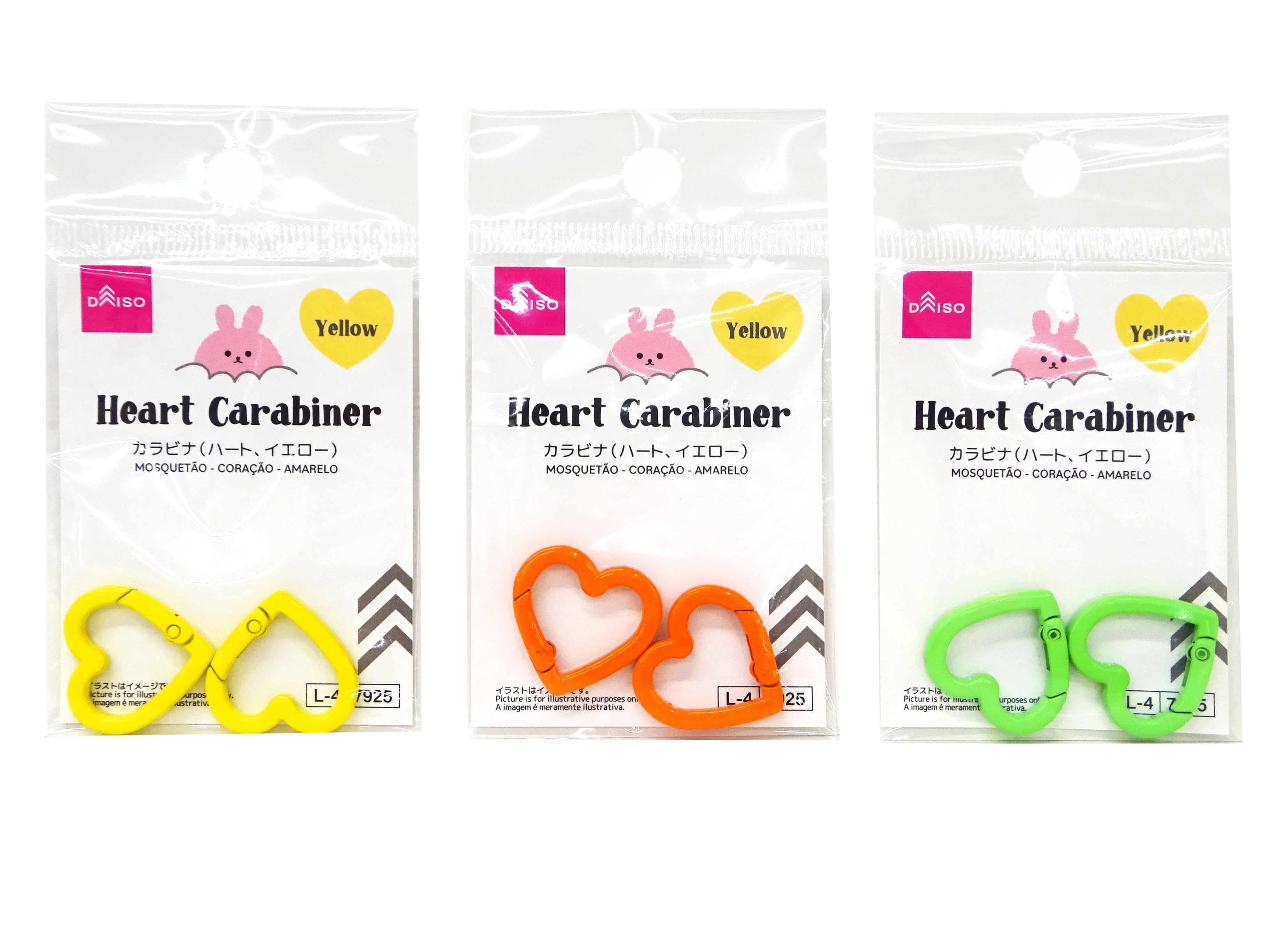 Carabiner (Heart, Yellow, Orange, Green)