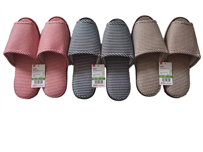 Front Opening Slippers (Striped)
