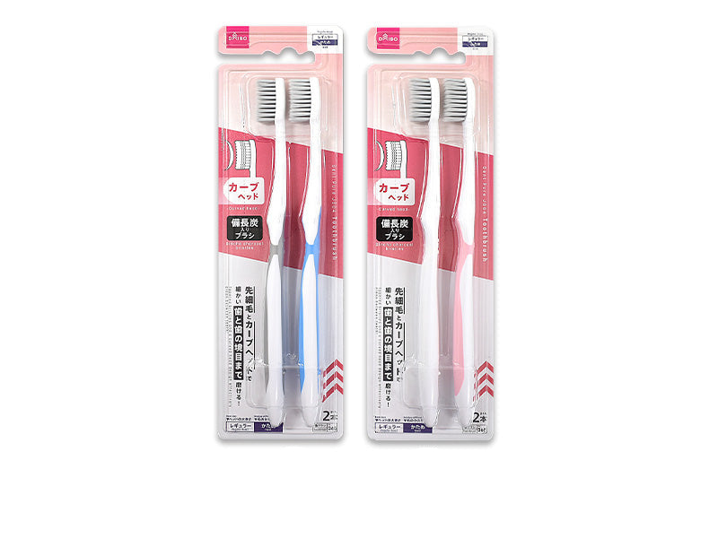 Toothbrush (Dentpure, J004, Curved Head, Hard, 2 Pieces)