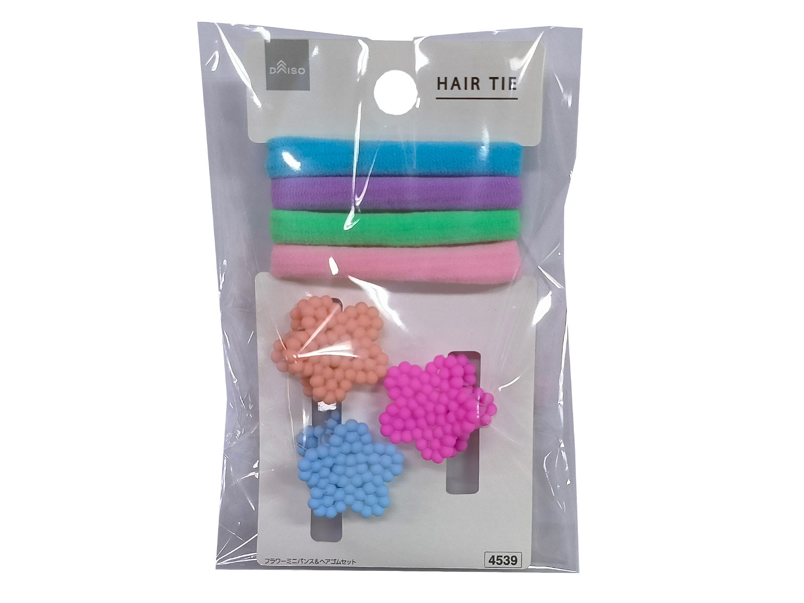 Flower Mini Bun & Hair Rubber Set