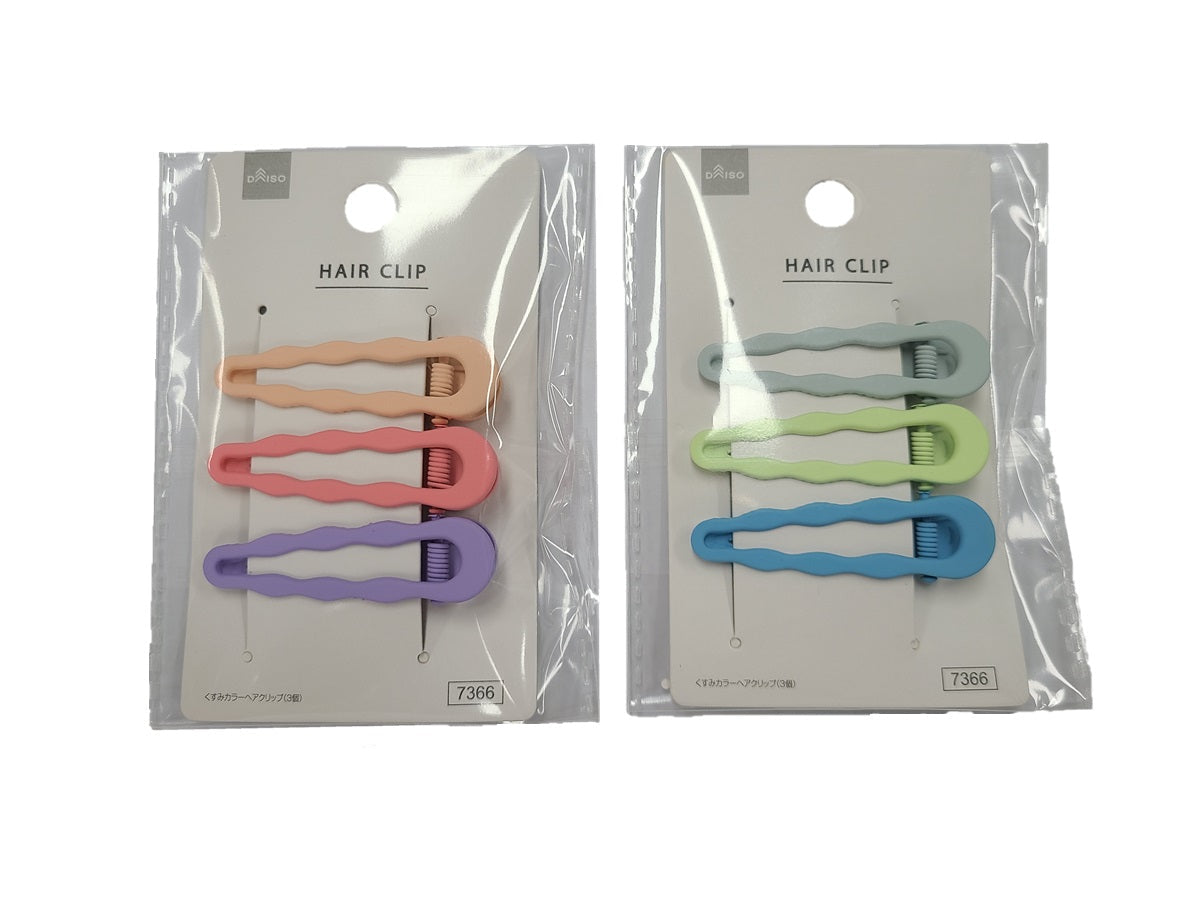 Muted Color Hair Clips (Set of 3)