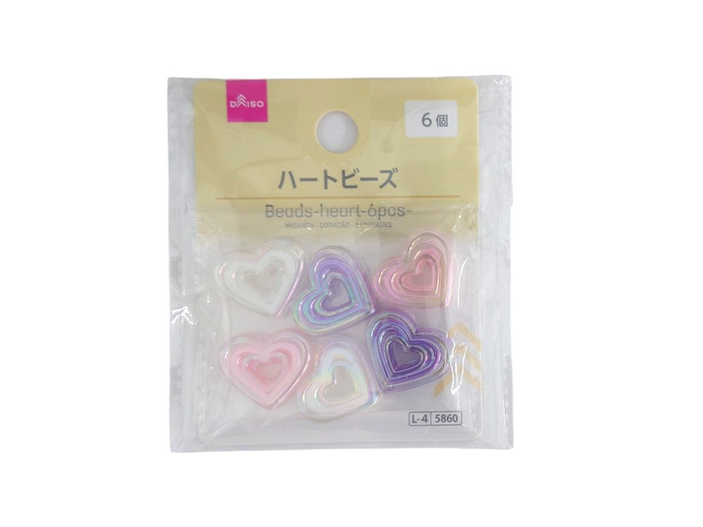 Beads (Heart, 6 Pieces)