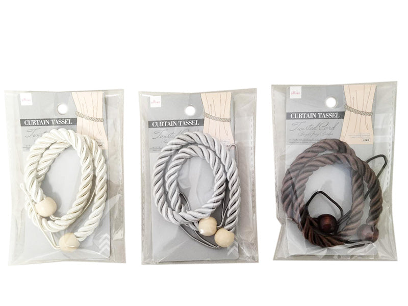 Curtain Tassel (Twist, Beige, Gray, Brown)