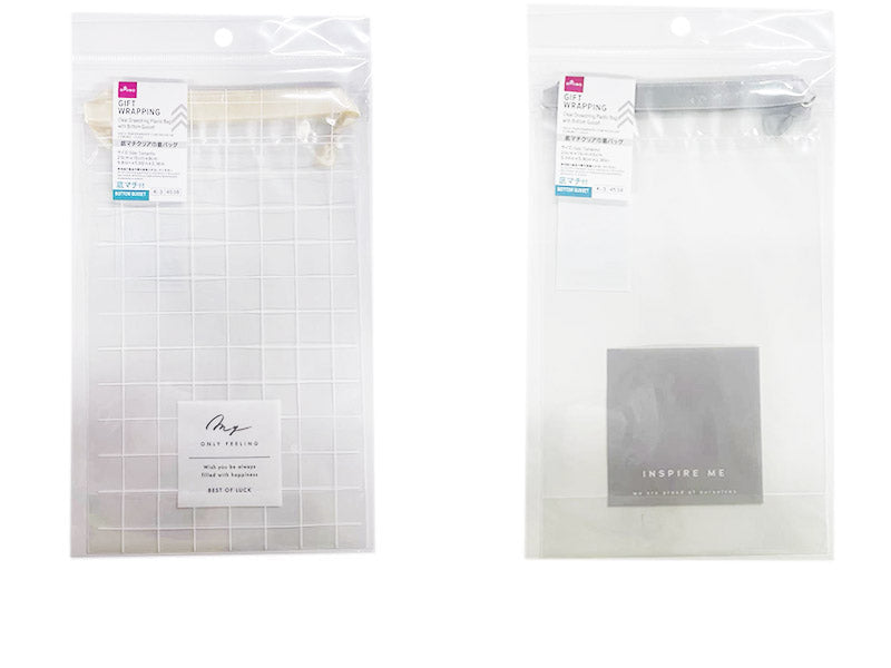 Bottom Gusset Clear Drawstring Bag (Logo)