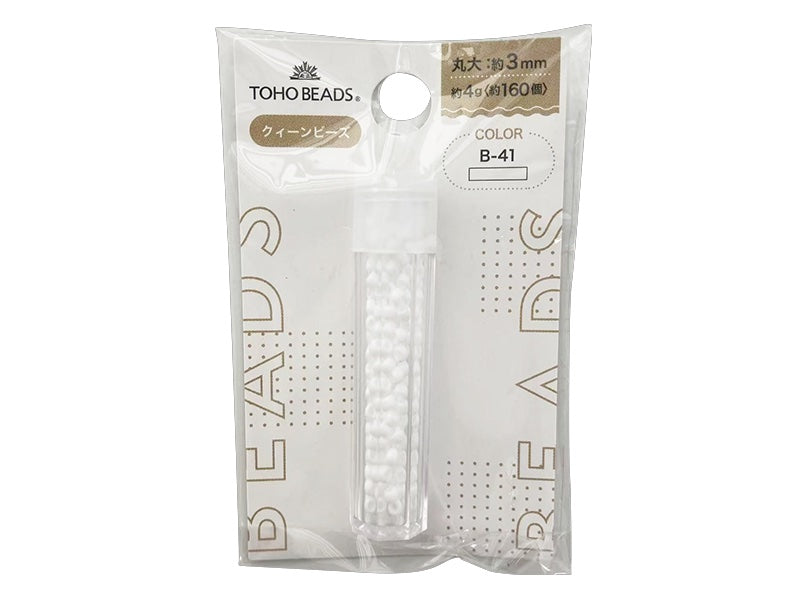 TOHO Beads (Round Large, White, B-41)