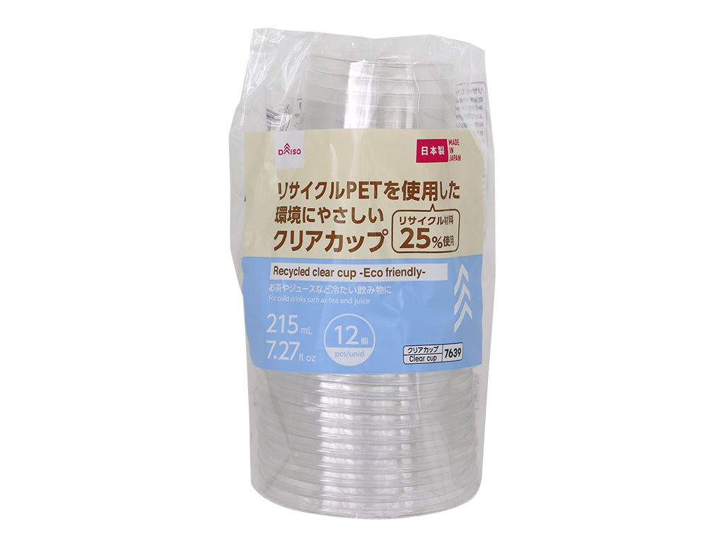 Recycled PET Clear Cups (12 pcs)