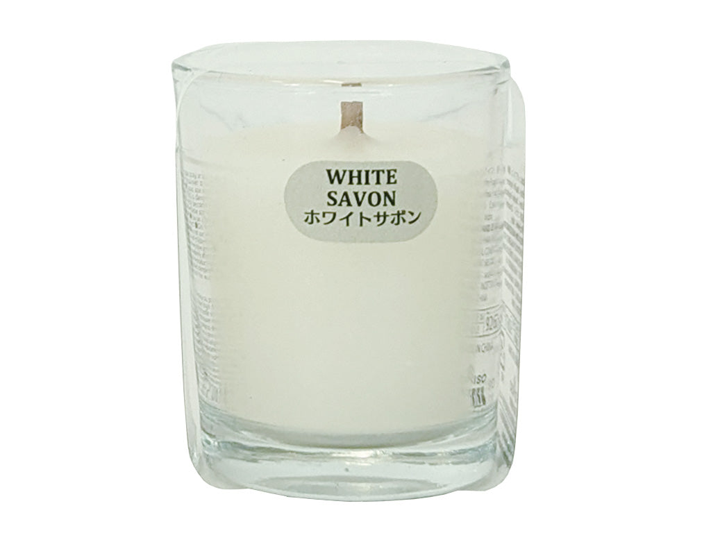 Wood Core Candle (White Soap)