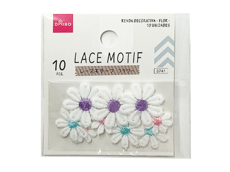 Lace Motif (Flower, 10 Pieces)