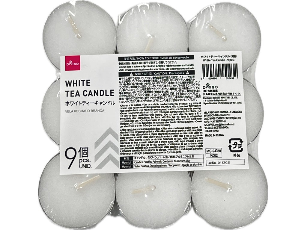 White Tea Candles (9 pieces)