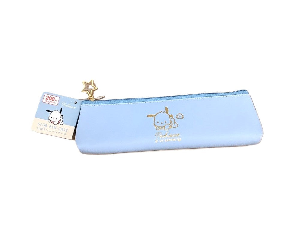 Synthetic Leather Slim Pencil Case - Pochacco