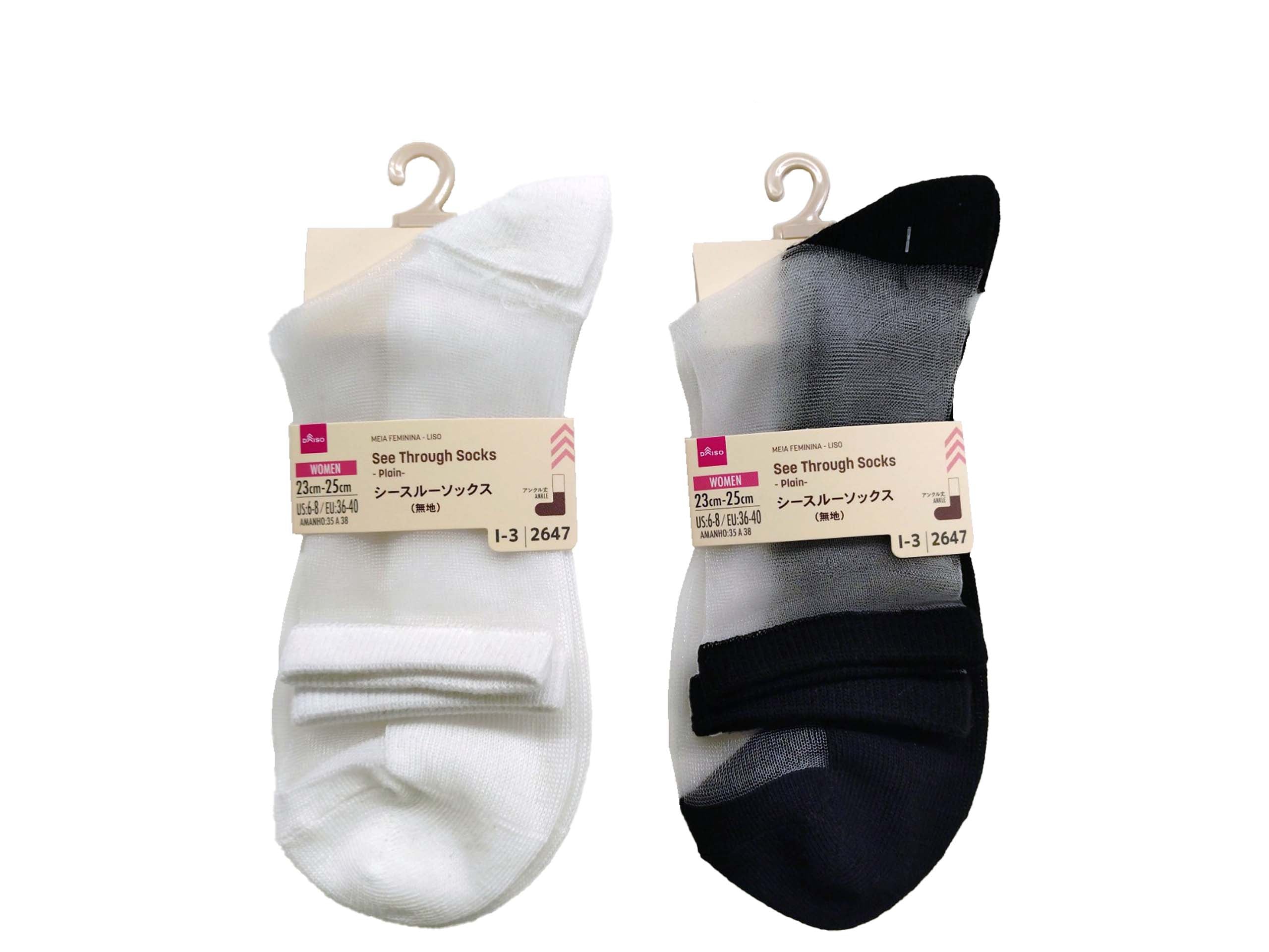 Sheer Socks (Ladies, Solid Color)